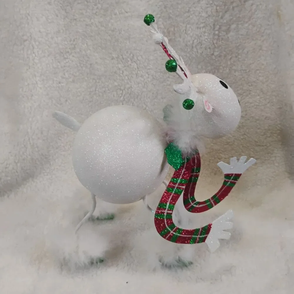 Pier 1 Glittered Metal Reindeer 11